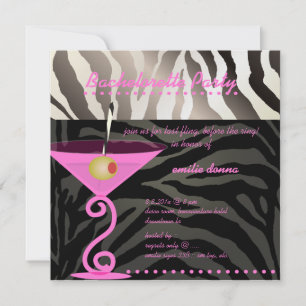 Invitation Martini rose Bachelorette