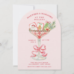 Invitation Martinis et Mahjong de Noël