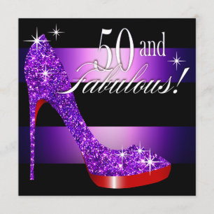 Invitation Mary Ann 50 et rayure fabuleuse de stylet de Bling