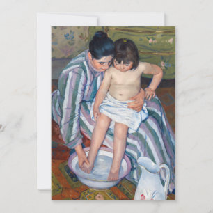 Invitation Mary Cassatt - Le bain de l'enfant / Le bain