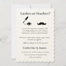 Invitation Mascara ou Moustache Drôle Révélation de genre biz