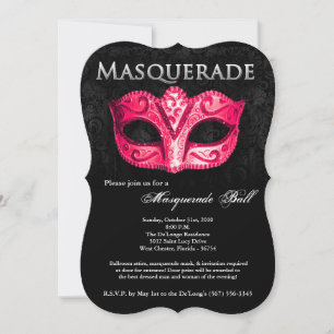 Invitation Mascarade rose Mascarade Masque costume Halloween 
