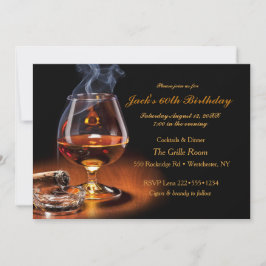 Invitation Masculine Cigares et Brandy Cognac Snifter Monogra