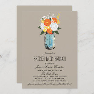 Invitation Mason de fleurs d'agrumes   Bridesmaid Brunch