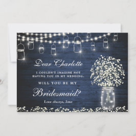 Invitation Mason de l'haleine de bébé Jar Tu seras ma servant