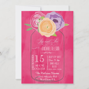 Invitation Mason Jar Chalkboard Sip et voir