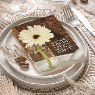 Invitation Mason Jar Daisy Mariage campagnard Enregistrer la 
