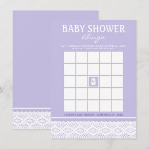 Invitation Mason Jar et Baby shower de dentelle sauvage Bingo
