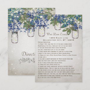 Invitation Mason Jar sous les étoiles rustique et romantique