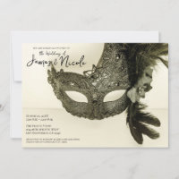 Masque de bal masqué vintage à plumes noires Maria