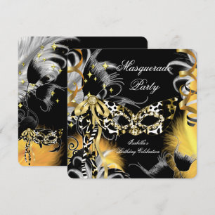 Invitation Masque de fête d'anniversaire de soirée déguisée M