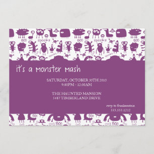 Invitation masque monster {halloween party invitation}