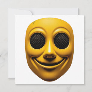 Invitation Masque Sourire Jaune