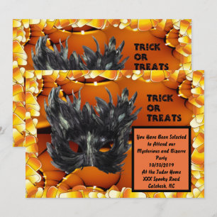 Invitation masquée Halloween