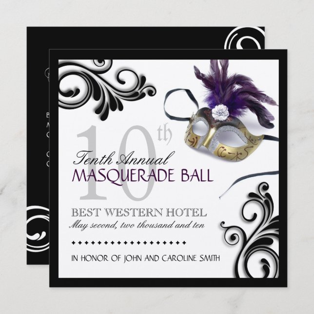 Invitation Masquerade (Devant / Derrière)