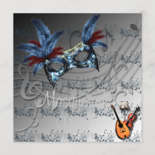 Invitation Masquerade Ball aux couleurs d'argent