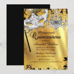 Invitation Masquerade Chandelle Or Quinceanera