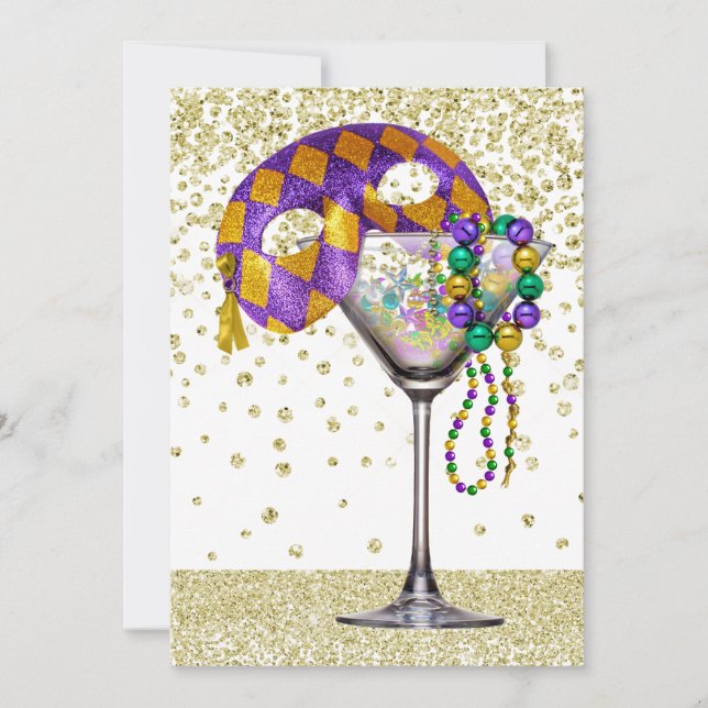 Invitation Masquerade Cocktail Party (Devant)