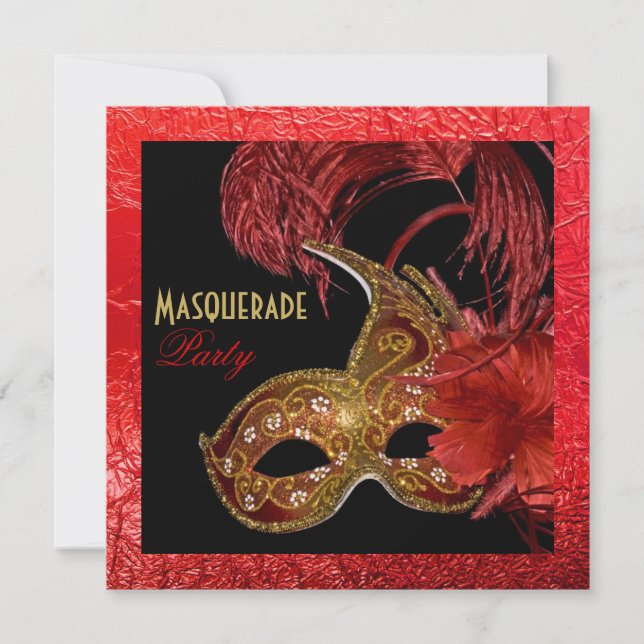 Invitation Masquerade Quinceañera (Devant)