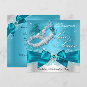 Invitation Masquerade Sweet Sixteen Arc-en-ciel Ru