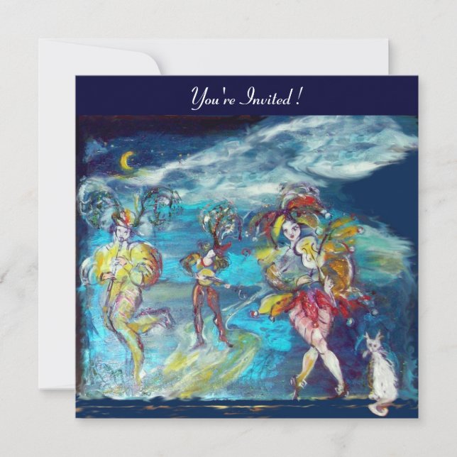 INVITATION MASQUERADE VENITIEN / MUSIQUE DANS LA NUIT (Devant)