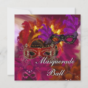 Invitation Masques Bal Masqué Fête 6