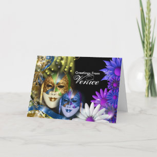 Invitation Masques vénitiens de quinceanera de mascarade