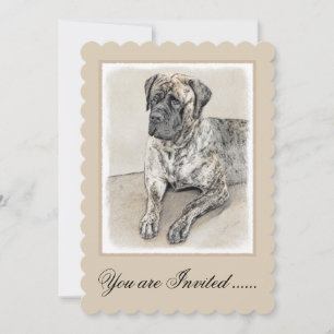 Invitation Mastiff anglais (Brindle) Peinture - Chien Art