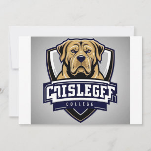 Invitation Mastiff Chien : Logo Collège