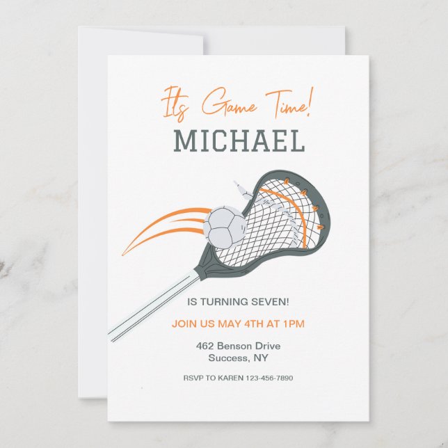 Invitation Match de crosse (Devant)