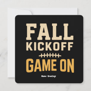 Invitation Match de lancement d'automne sur le design de foot
