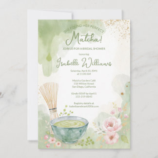 Invitation Matcha Tea Bridal Shower Green Tea Party
