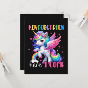 Invitation Maternelle j'arrive licorne rentrée scolaire