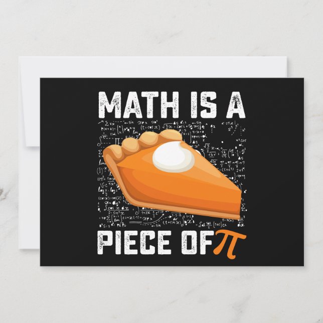 Invitation Math Est Une Pièce De Pi Day Pie Mathématiques (Devant)