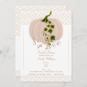 Invitation Matte rose Citrouille TOMBE AMOUR Coeurs Fête des 