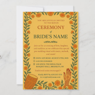 Invitation Mayun Sangeet Invite