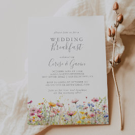 Invitation Meadow Colorée Fleur sauvage Mariage Petit déjeune