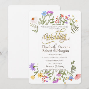 Invitation Meadow Fleur sauvage aquarelle