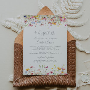 Invitation Meadow Fleur sauvage Nous Continuons À Vow Renouve
