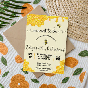 Invitation Meant to Bee!  Abeille, Miel, Baby Shower Nuptial