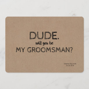 Invitation Mec  GROOMSSE  BEST MAN Funny Proposition