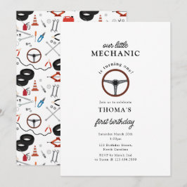 Invitation Mécanique automobile Outils Anniversaire de enfant