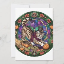 Médaille de verre teinté de chat tabby Pèlerin de