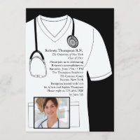 Médicale frotte l'invitation blanche d'obtention