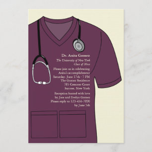 Invitation Médicale frotte l'invitation d'obtention du