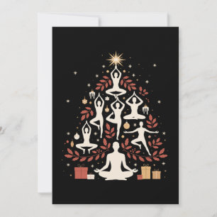 Invitation Méditation de la pose de l'arbre de yoga de Noël V