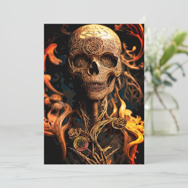 Invitation Méfiez-vous de l'Halloween mort (Debout devant)