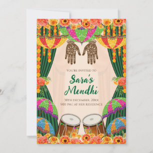 Invitation Mehendi Invitation numérique Mehendi