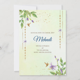 Invitation Mehndi Cartes d'invitation de mariage i