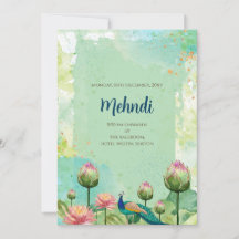 Invitation Mehndi pour mariage indien numérique